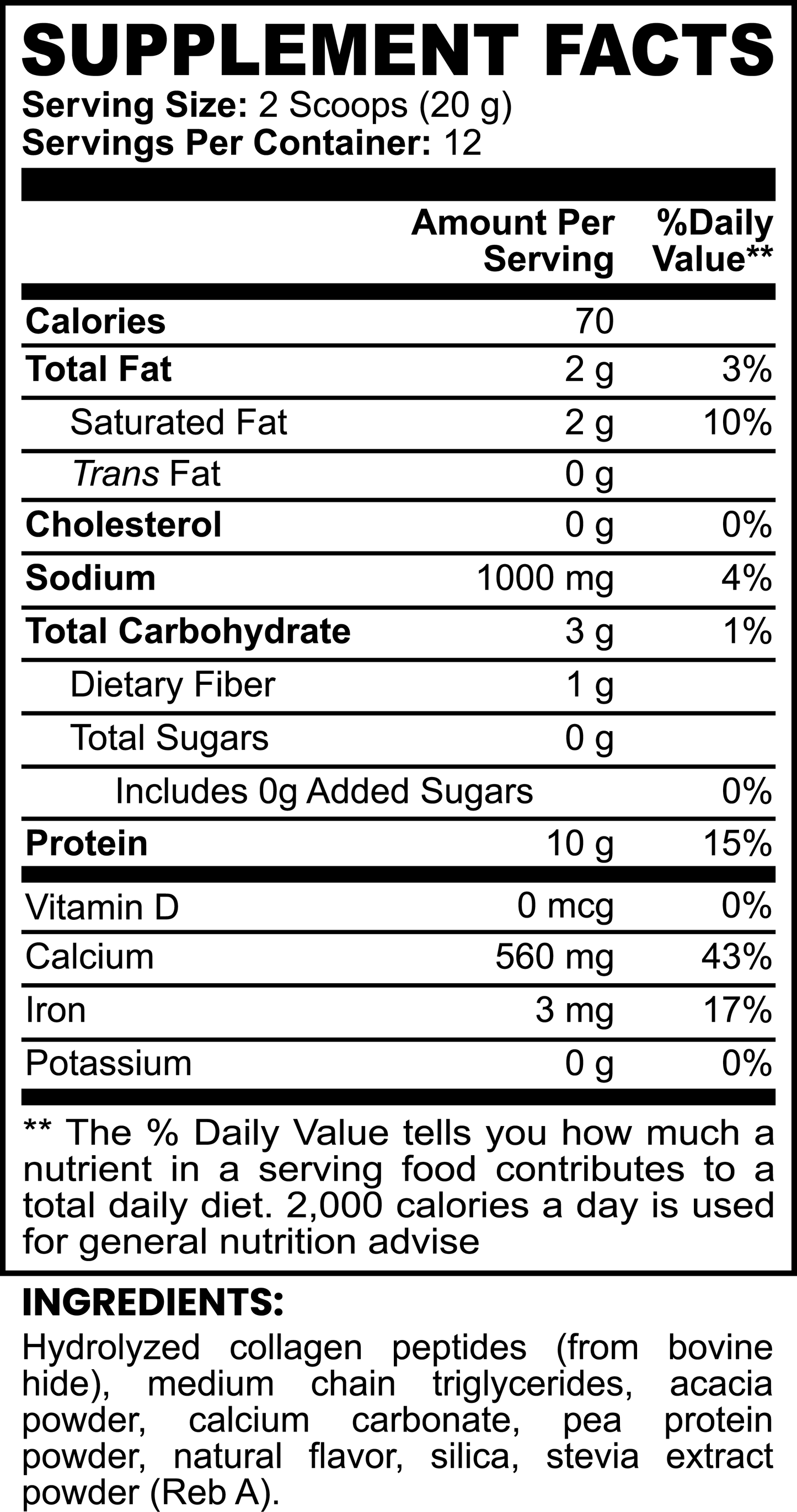 GlowFUEL Collagen Creamer (Vanilla)